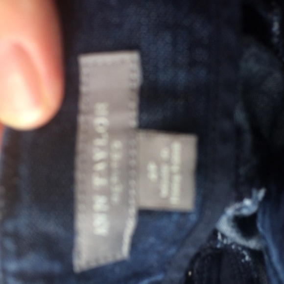 Ann Taylor Dark Blue Cropped Straight Leg Jeans - Picture 5 of 7